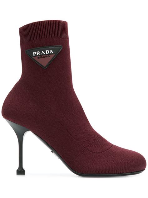 prada pointed sock boots|prada ankle boots women's.